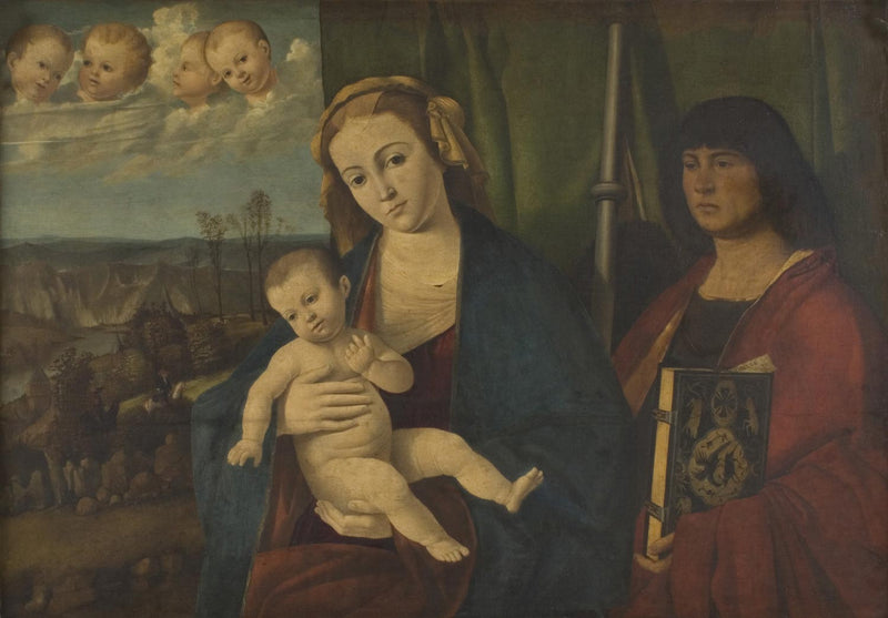 Virgen con el Niño, con san Jacobo el Mayor - Marco Basaiti