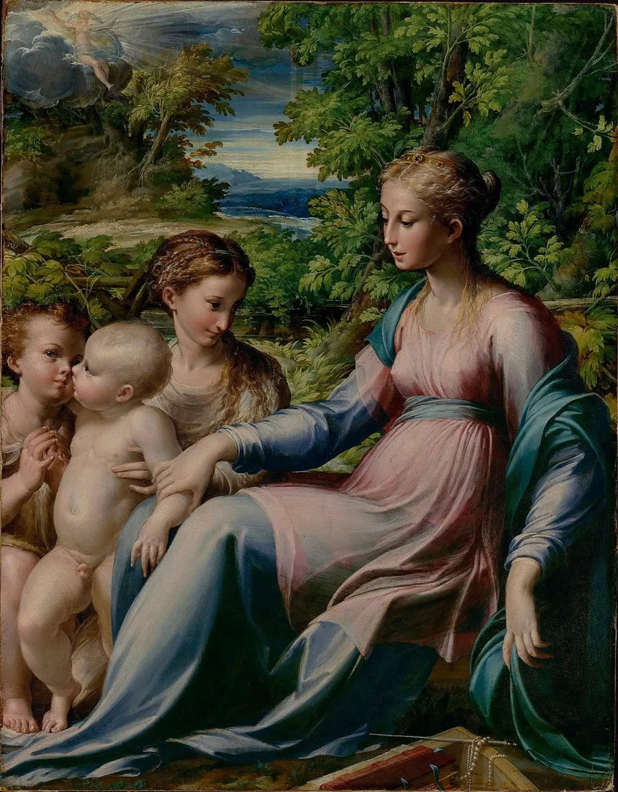 Virgen con el Niño, san Juan Bautista y María Magdalena - Parmigianino