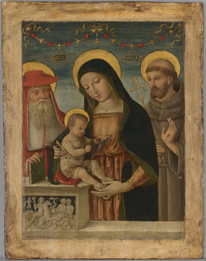 Virgen con el Niño con san Jerónimo y san Francisco de Asís - Pinturicchio