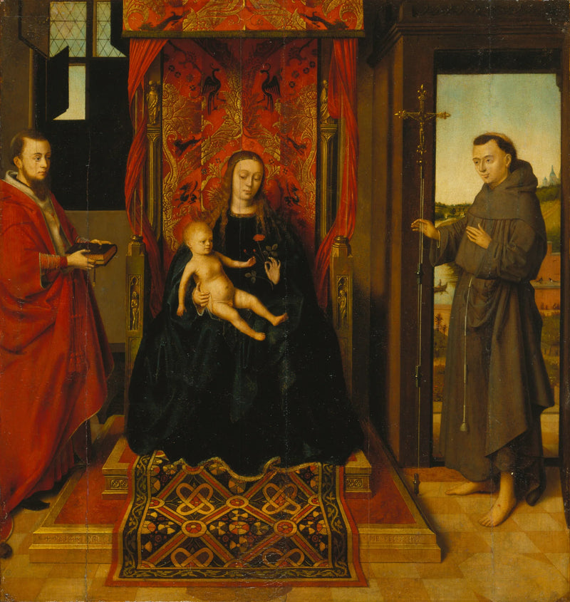 Virgen con el Niño, con san Jerónimo y san Francisco - Petrus Christus