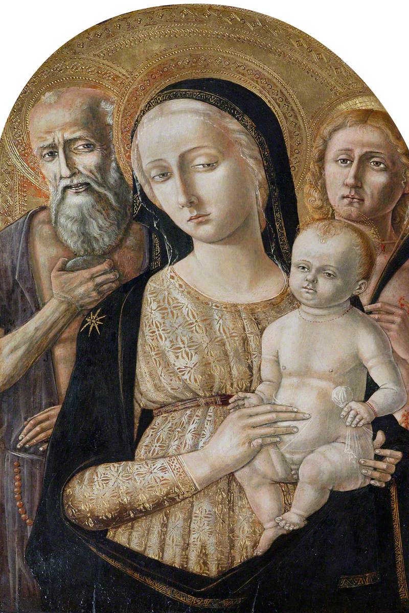 Virgen con el Niño con san Jerónimo y san Sebastián - Matteo di Giovanni