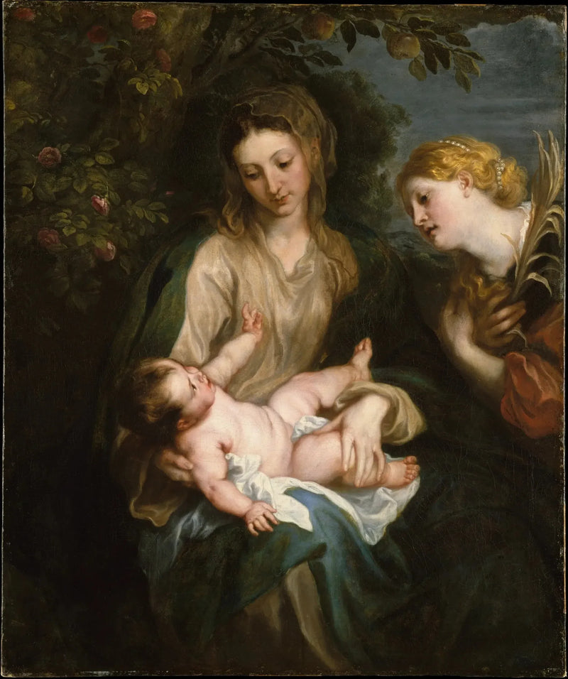 Virgen con el Niño y Santa Catalina de Alejandría - Antoine van Dyck