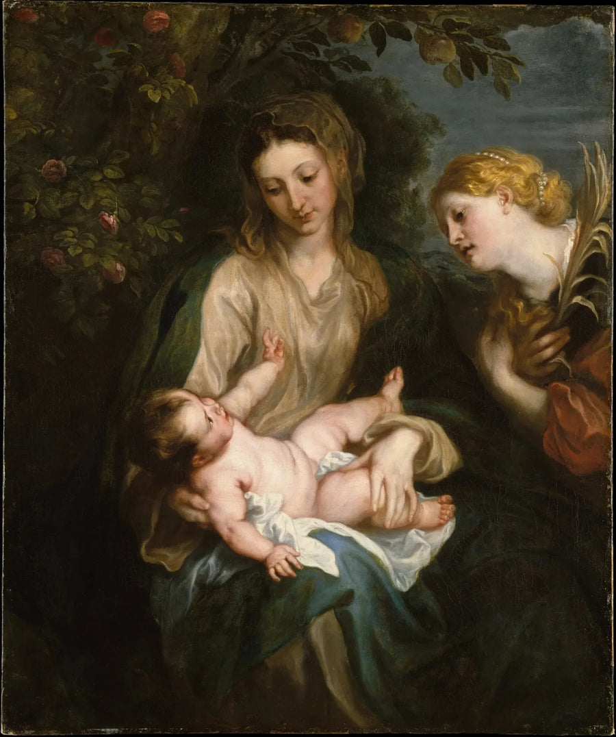 Virgen con el Niño y Santa Catalina de Alejandría - Antoine van Dyck