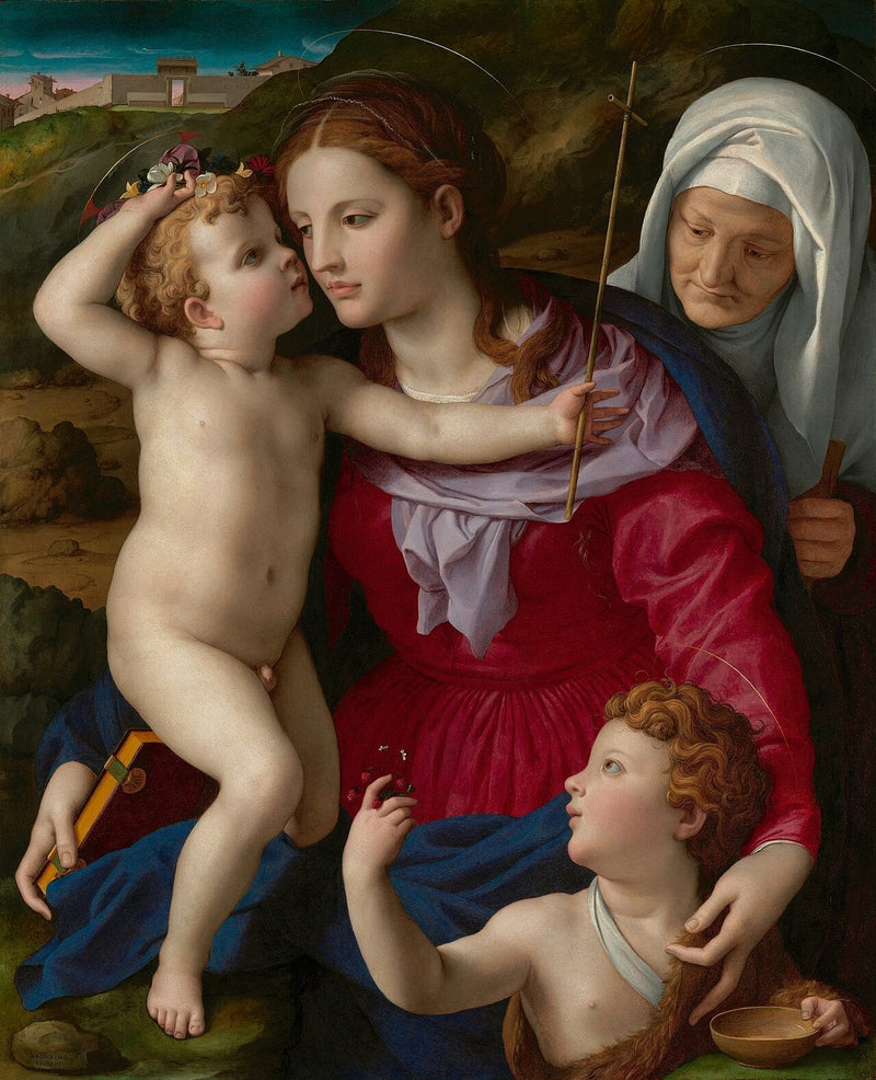 Virgen con el Niño con Santa Isabel y San Juan Bautista - Bronzino