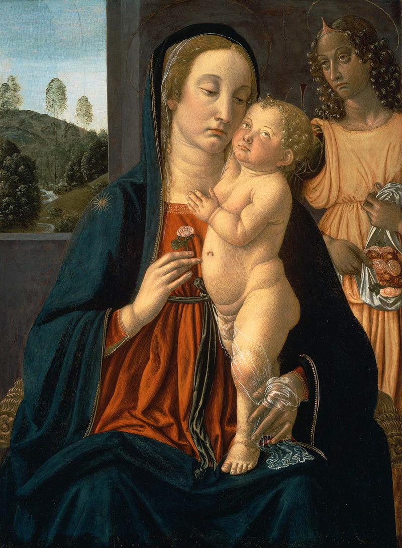 Virgen con el Niño y un ángel - Cosimo Rosselli