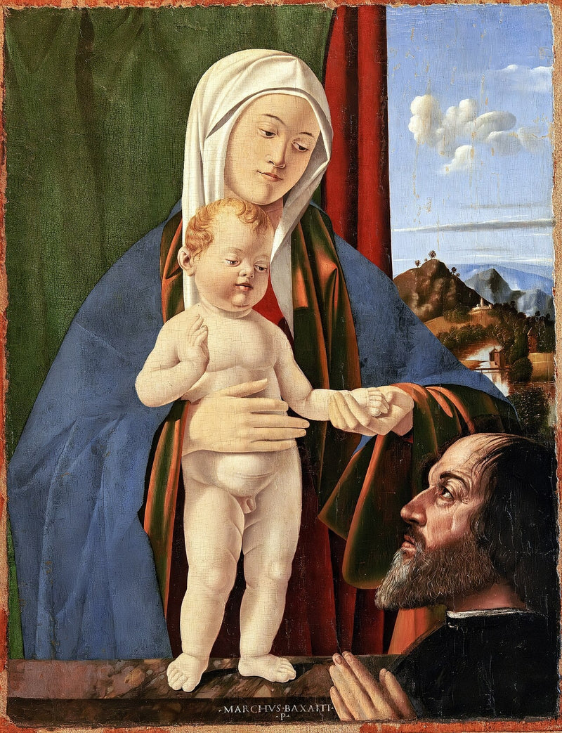 Virgen con el niño y un donante - Marco Basaiti