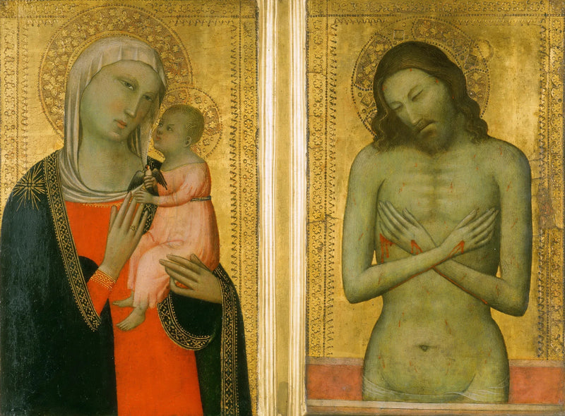 Virgen con el Niño; Cristo de dolor - Allegretto Nuzi