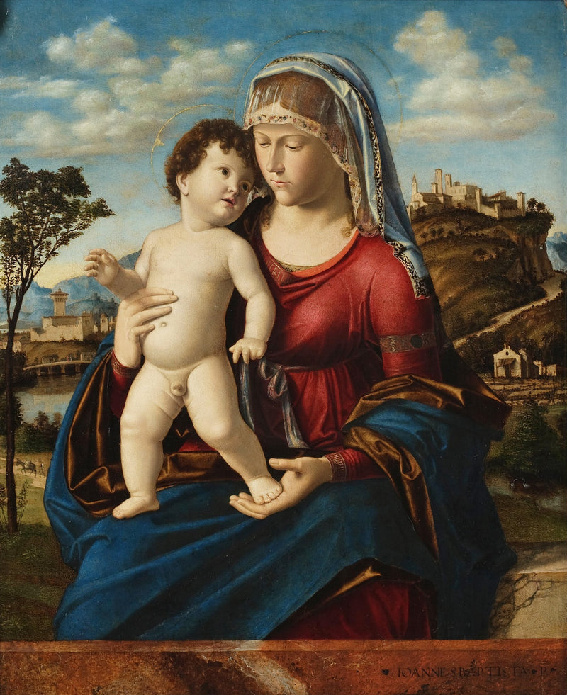 Virgen con el Niño en un paisaje - Cima da Conegliano