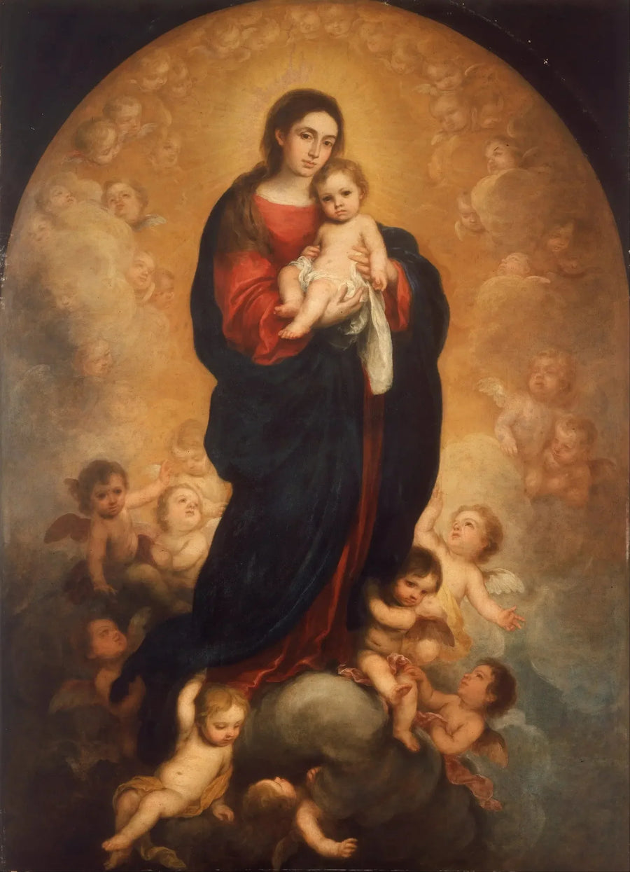 Virgen con el Niño en gloria - Bartolomé Esteban Murillo