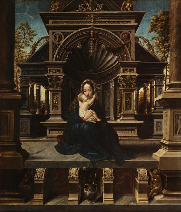 Virgen con el Niño en majestad - Jan Gossaert