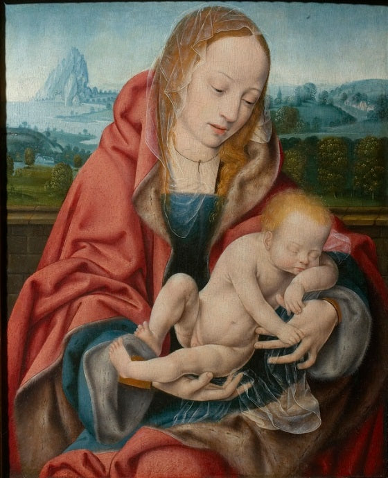 Virgen con el Niño dormido - Joos van Cleve