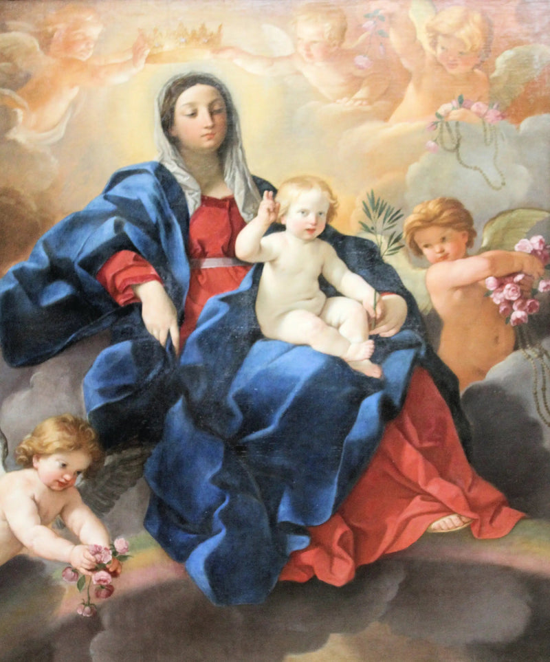 Virgen con el Niño rodeada de ángeles - Guido Reni