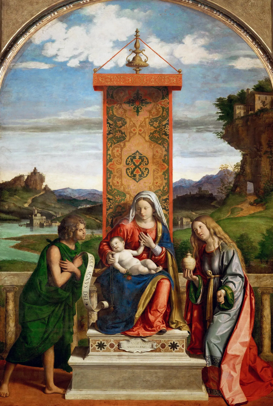 Virgen con el Niño rodeada de san Juan Bautista y María Magdalena - Cima da Conegliano