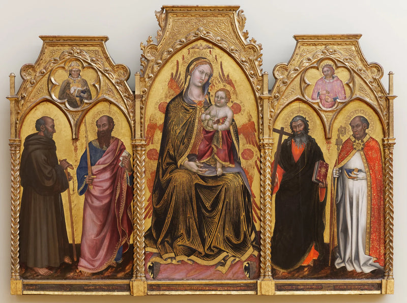 Virgen con el niño entre los santos Gerardo, Pablo, Andrés y Nicolás - Taddeo di Bartolo