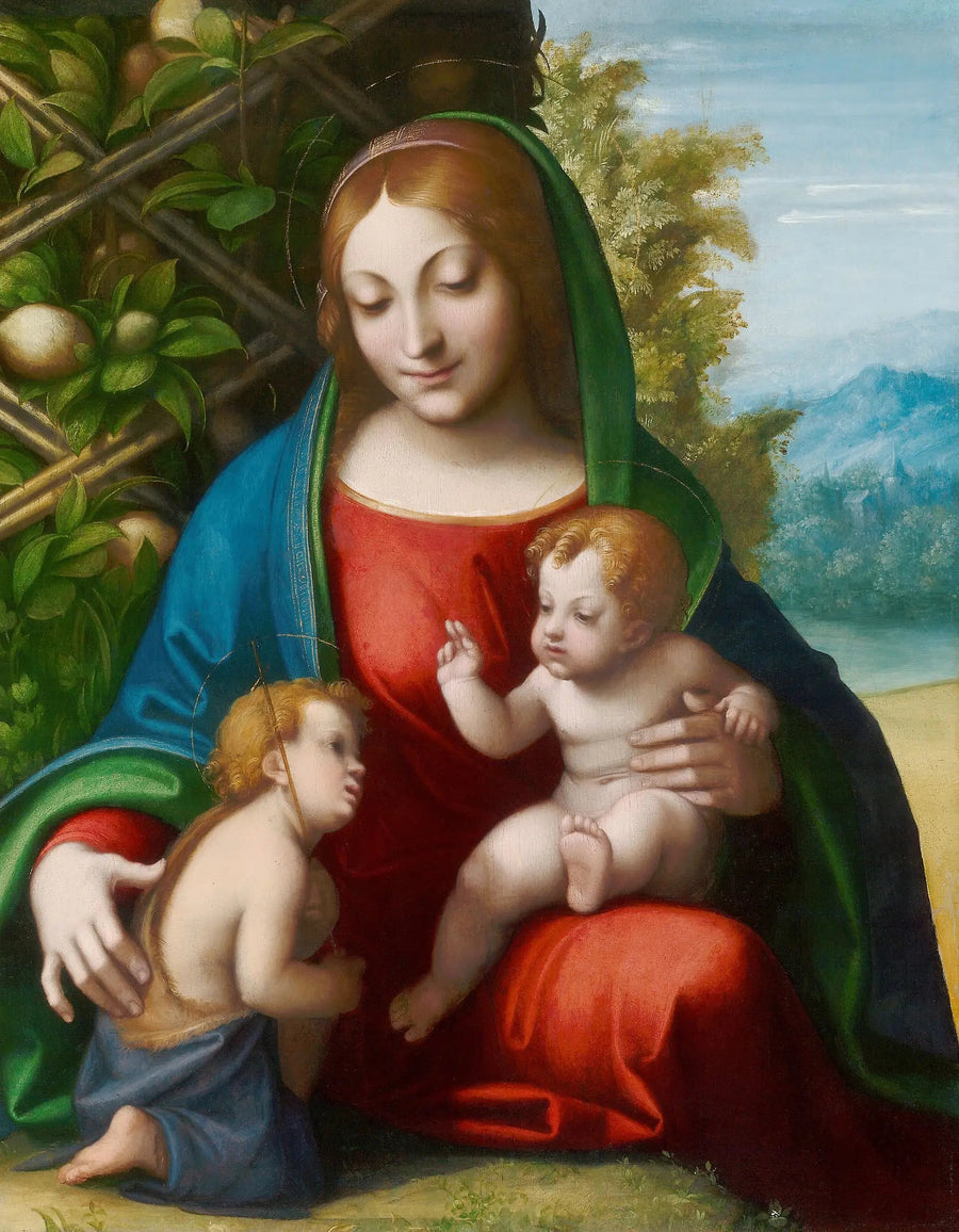 Virgen con el Niño y san Juan - Antonio da Correggio