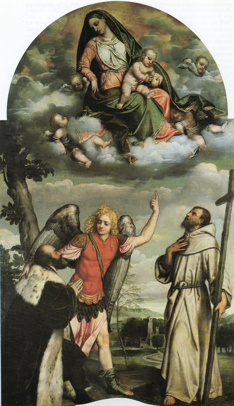 Virgen con el Niño y santos - Alessandro Bonvicino