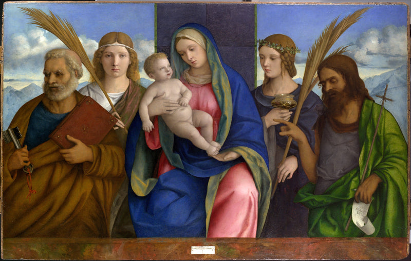 Virgen con el Niño y santos - Giovanni Bellini