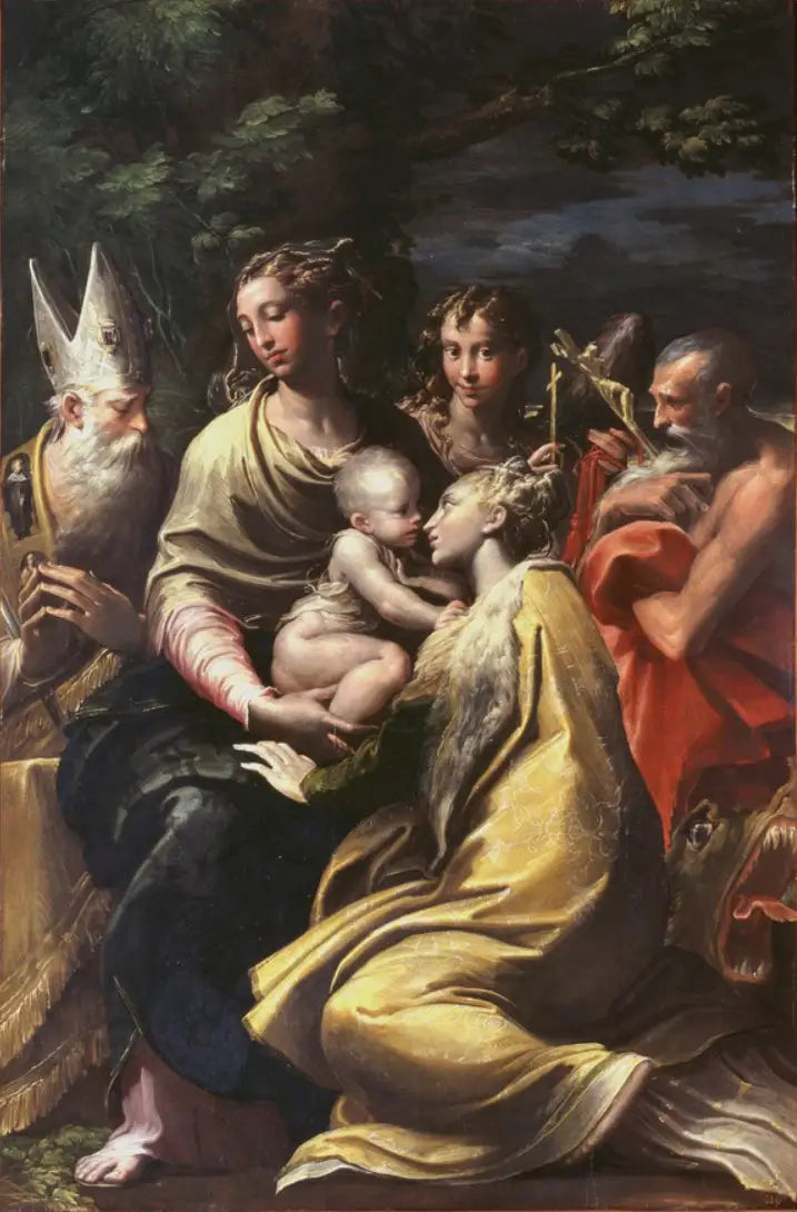 Virgen con el Niño y santos - Parmigianino