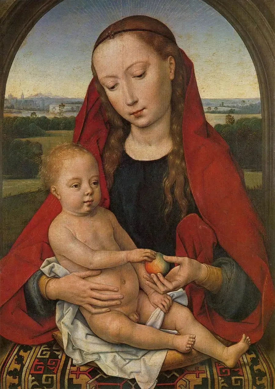 Virgen con el Niño. - Hans Memling