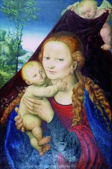 Virgen con el Niño. - Lucas Cranach el Viejo