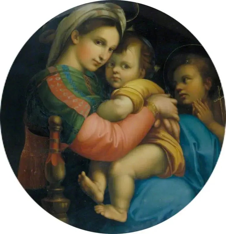 Vierge à l'Enfant (Madonna della Seggiola) - Raphaël Sanzio image 1 reproduction de peinture à l’huile