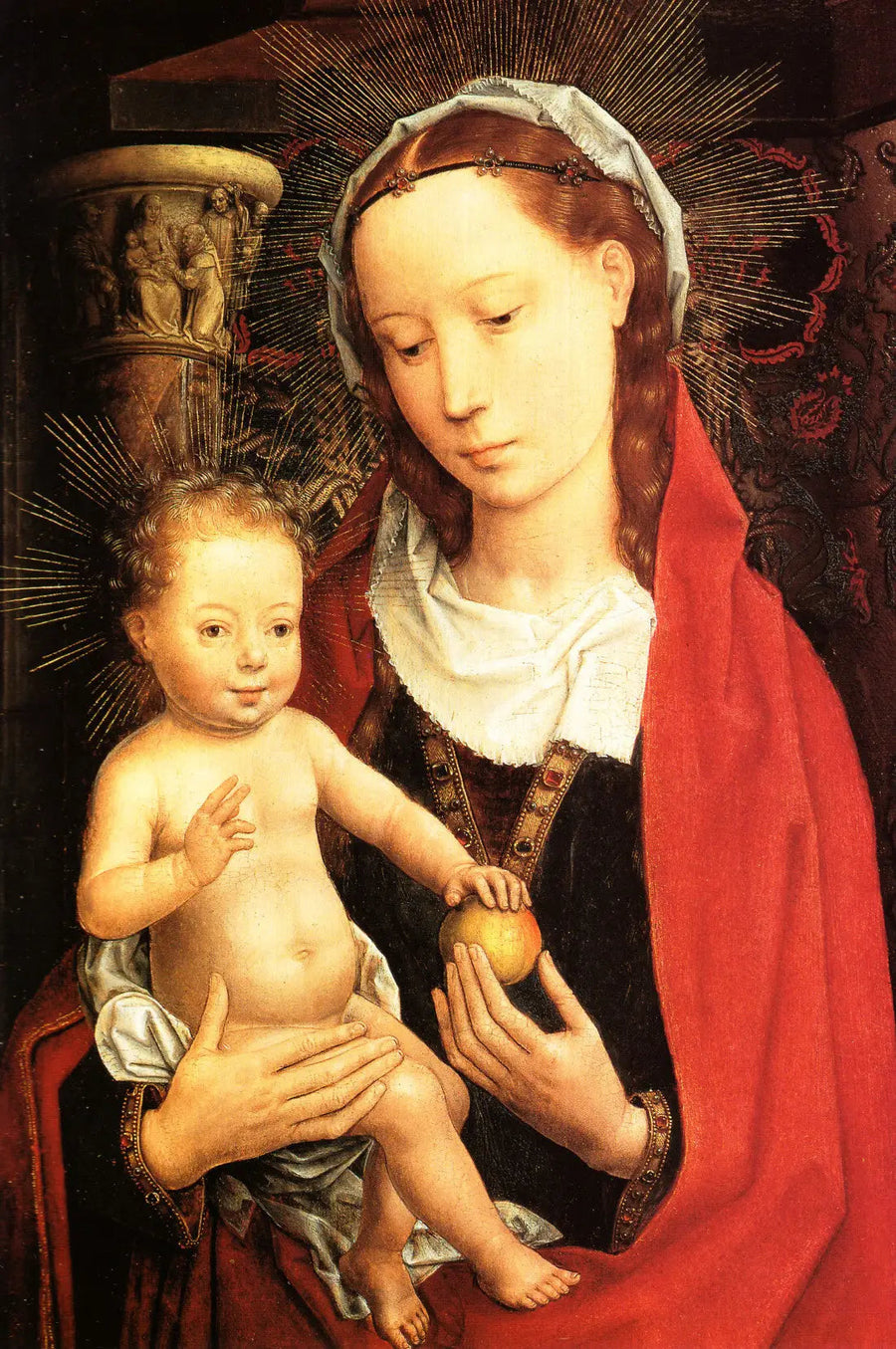 Virgen con el Niño a medio cuerpo - Hans Memling