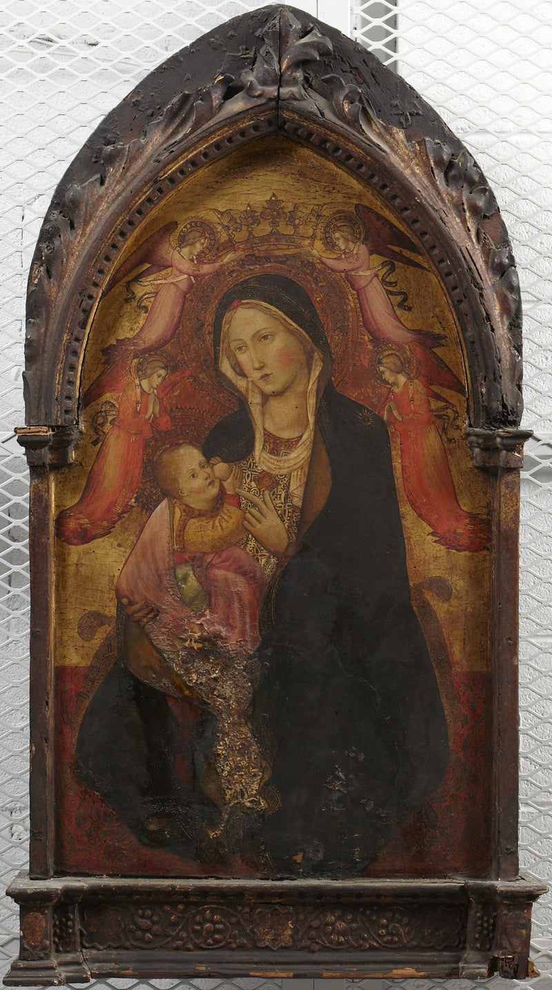 Virgen con el Niño, Cuatro Ángeles - Agnolo Gaddi