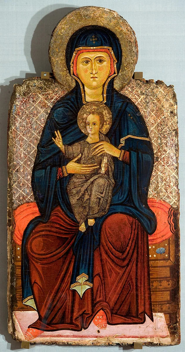 Virgen con el Niño en trono - Maestro del Crucifijo del Bigallo