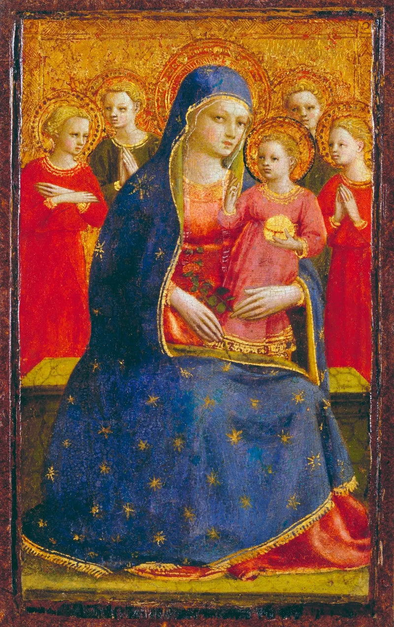 Virgen con el Niño y ángeles - Fra Angelico