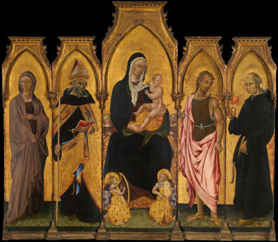 Vierge à l’Enfant avec des saints - Giovanni di Paolo - Alpha Reproduction