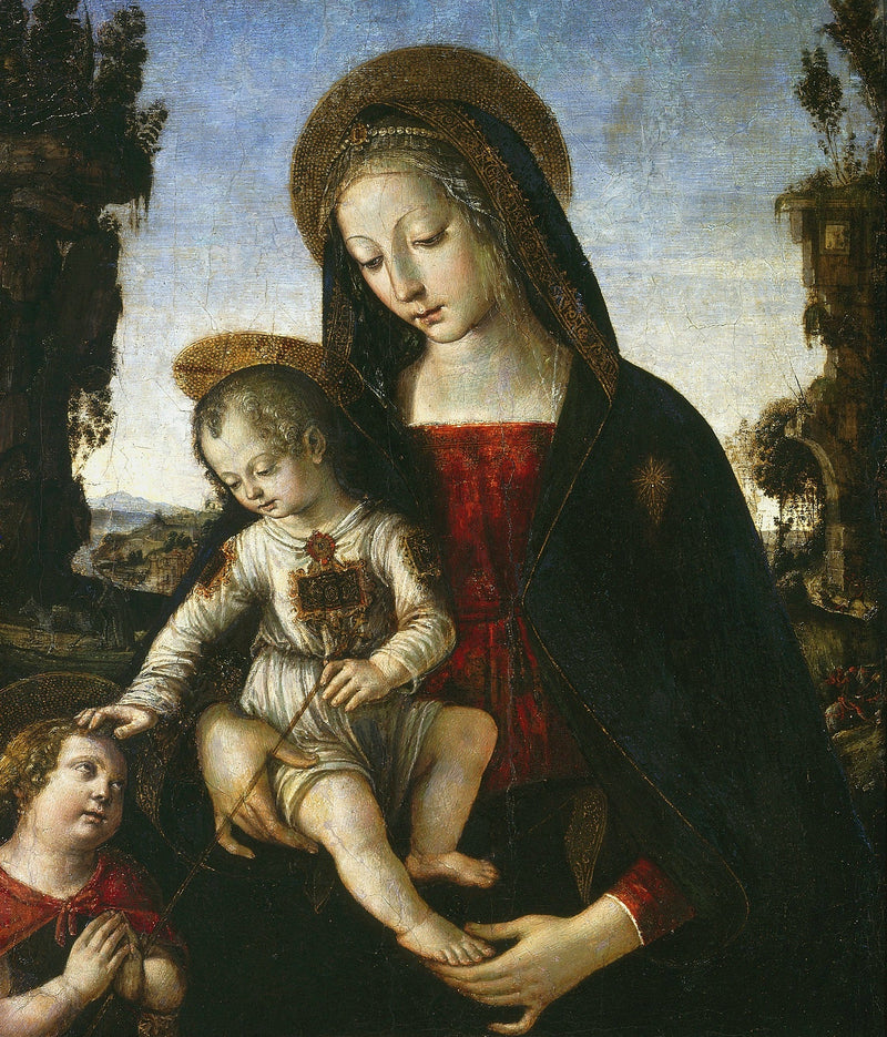 Virgen con el Niño y San Juan Bautista - Pinturicchio