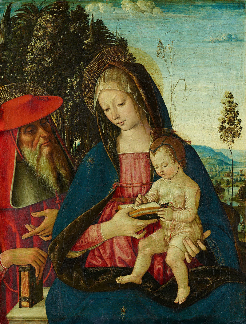 Virgen con el Niño y san Jerónimo - Pinturicchio