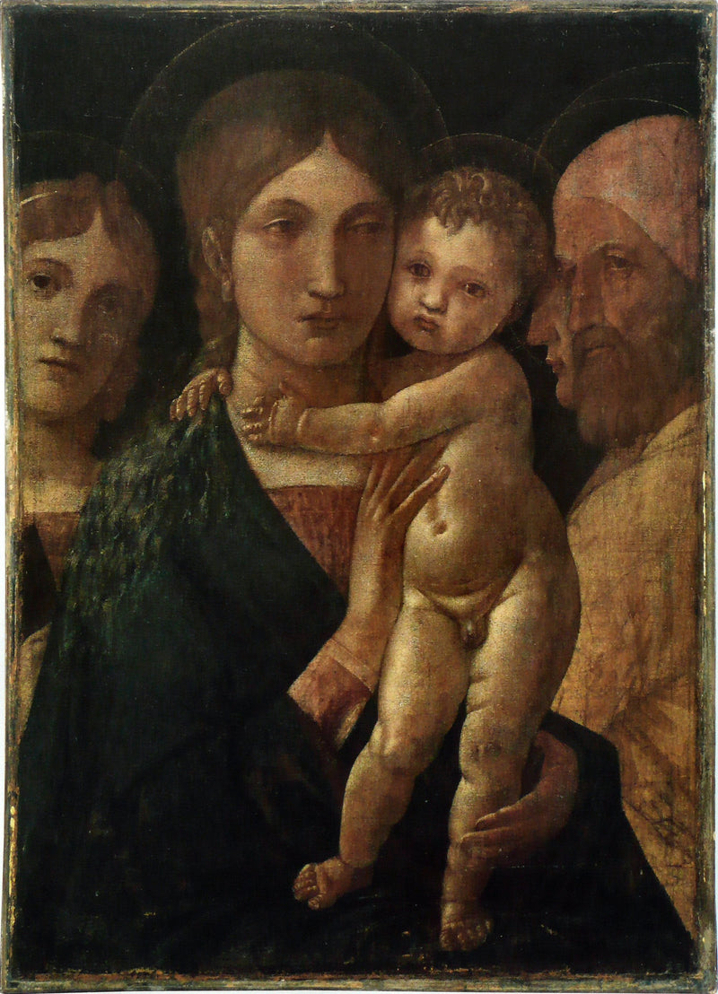 Virgen con el Niño y tres santos - Andrea Mantegna