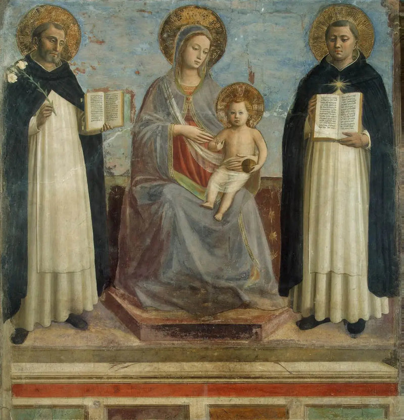 Virgen con el Niño entre los santos Domingo y Santo Tomás de Aquino - Fra Angelico