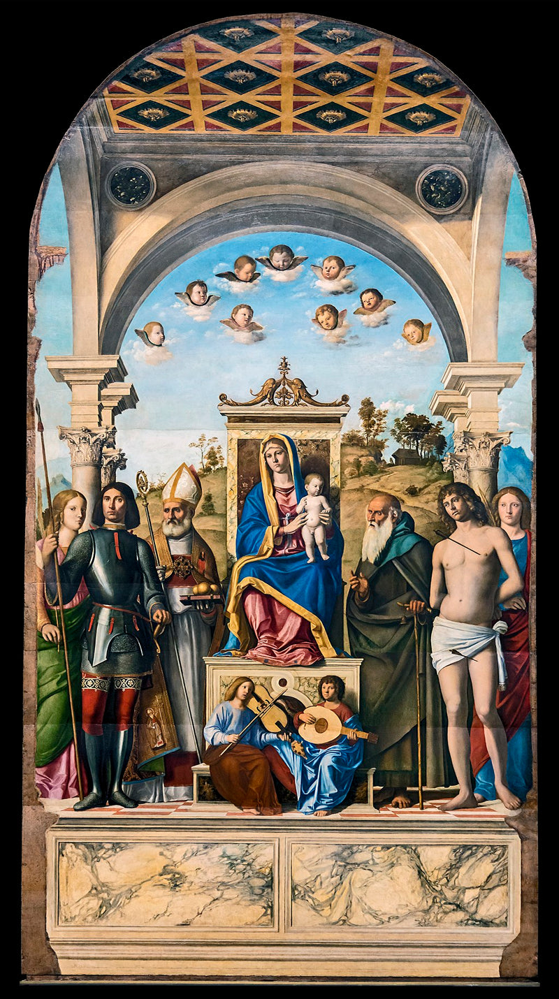 Virgen con el Niño entronizada con los santos - Cima da Conegliano