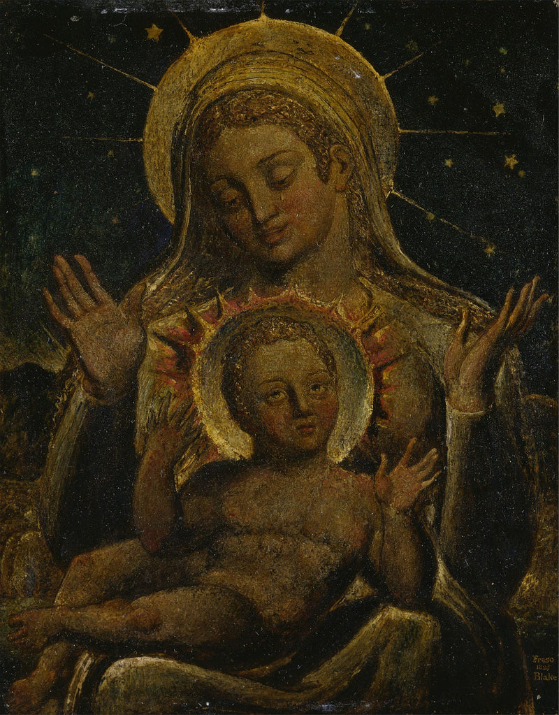 Virgen con el Niño - William Blake