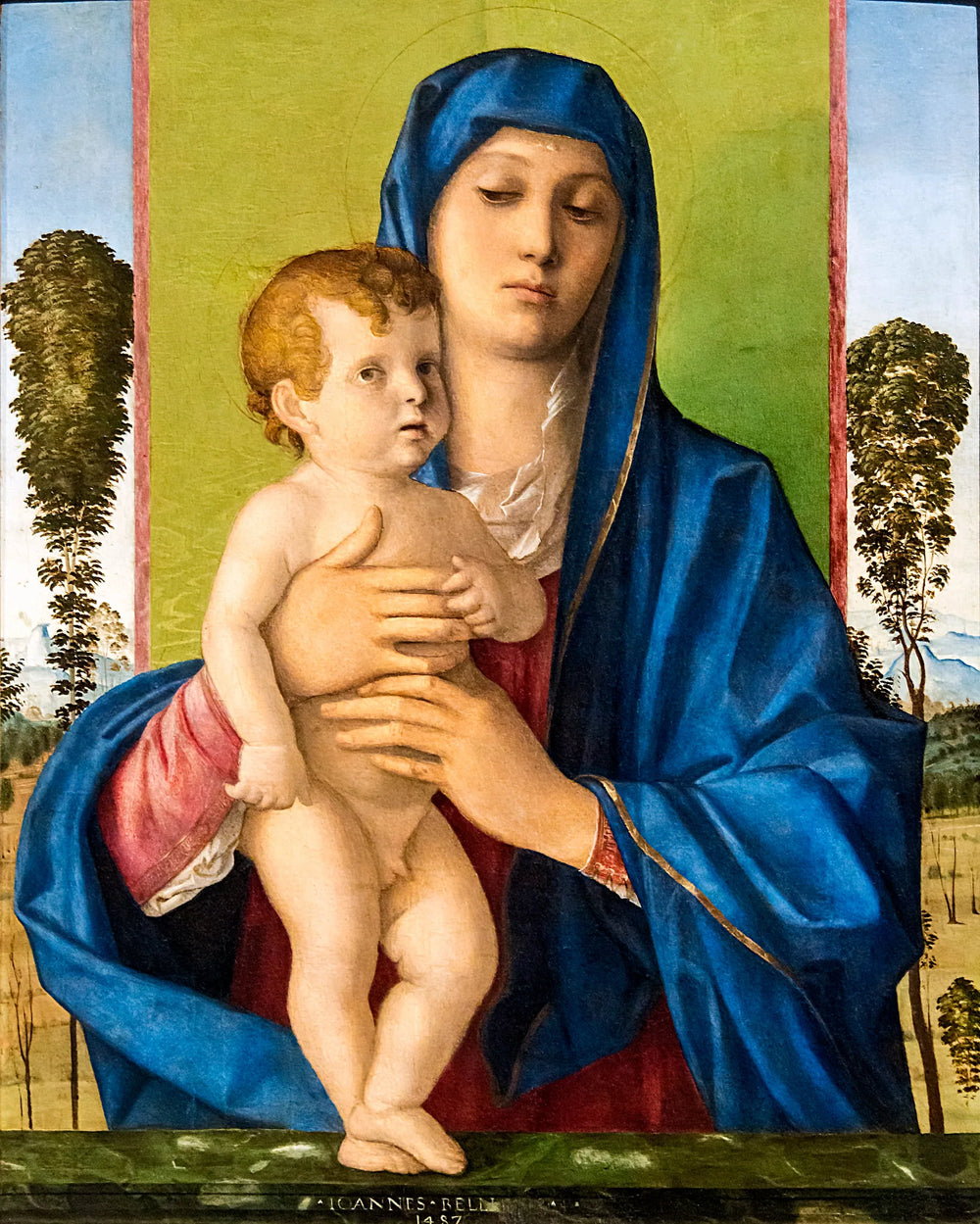 Vierge aux arbrisseaux - Giovanni Bellini image 1 tableau peint à l’huile sur toile
