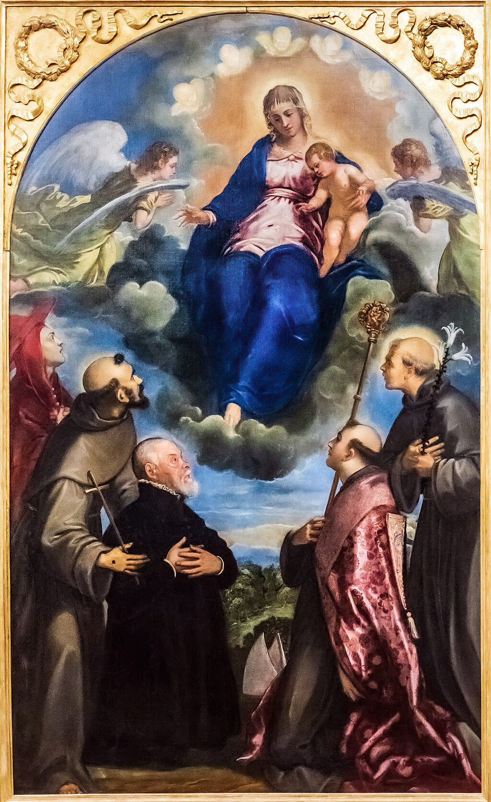 Vierge dans la gloire - Jacopo Tintoretto image 1 reproduction de peinture à l’huile