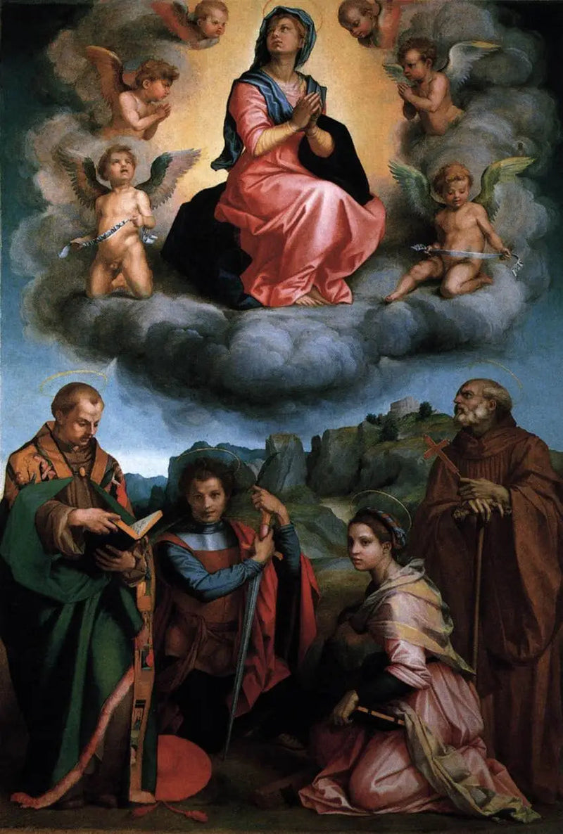 Virgen en gloria con cuatro santos (Andrea del Sarto) - Andrea del Sarto
