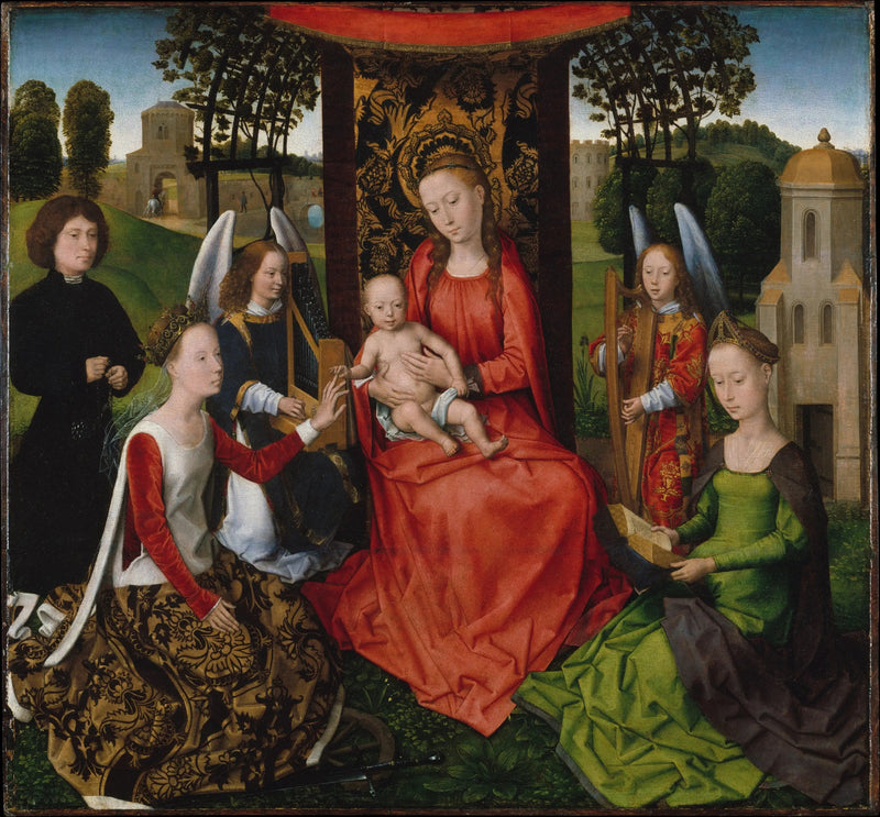 Virgen y niño con santa Catalina de Alejandría y Barbara - Hans Memling