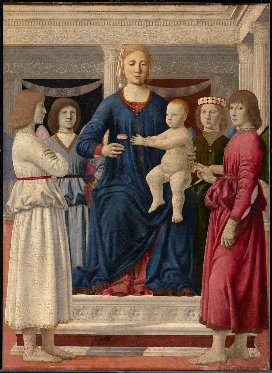 Virgen y el Niño con cuatro ángeles - Piero della Francesca