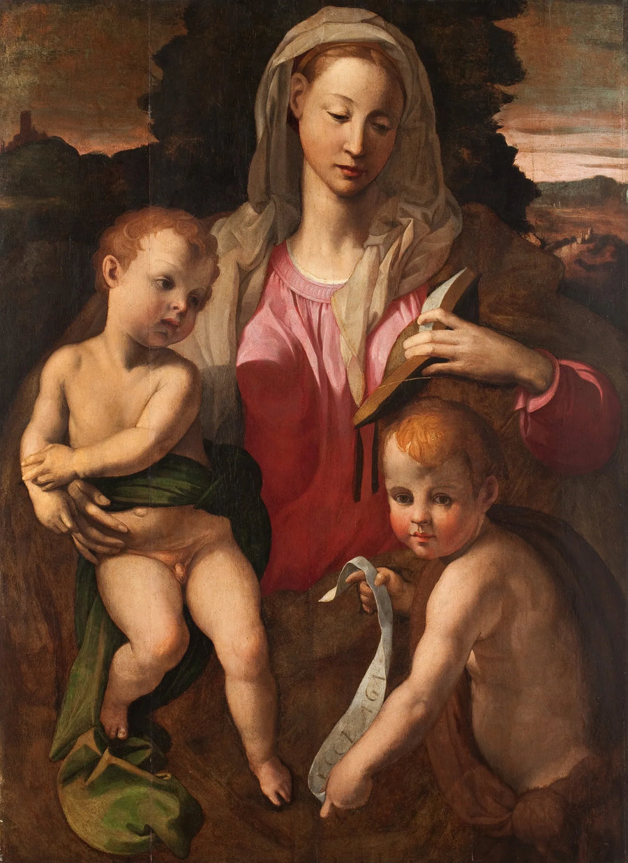Virgen y el Niño con san Juan Bautista. - Bronzino