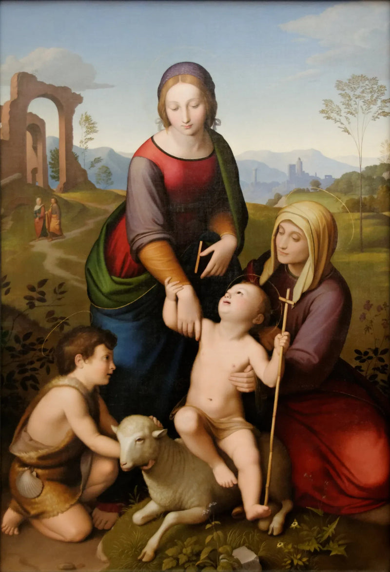 Virgen María, Santa Isabel, Jesús, Juan el Bautista - Johann Friedrich Overbeck