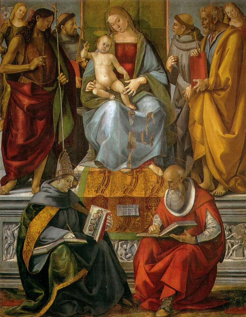 Virgen en trono con santos - Luca Signorelli