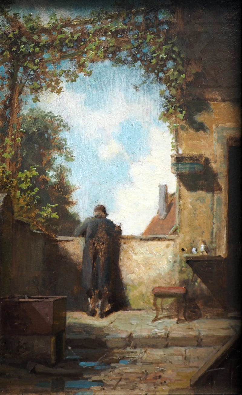 Viejo señor en la terraza - Carl Spitzweg