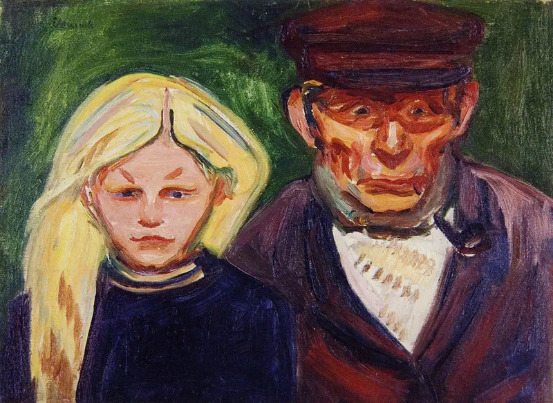 Viejo Pescador y su Hija - Edvard Munch