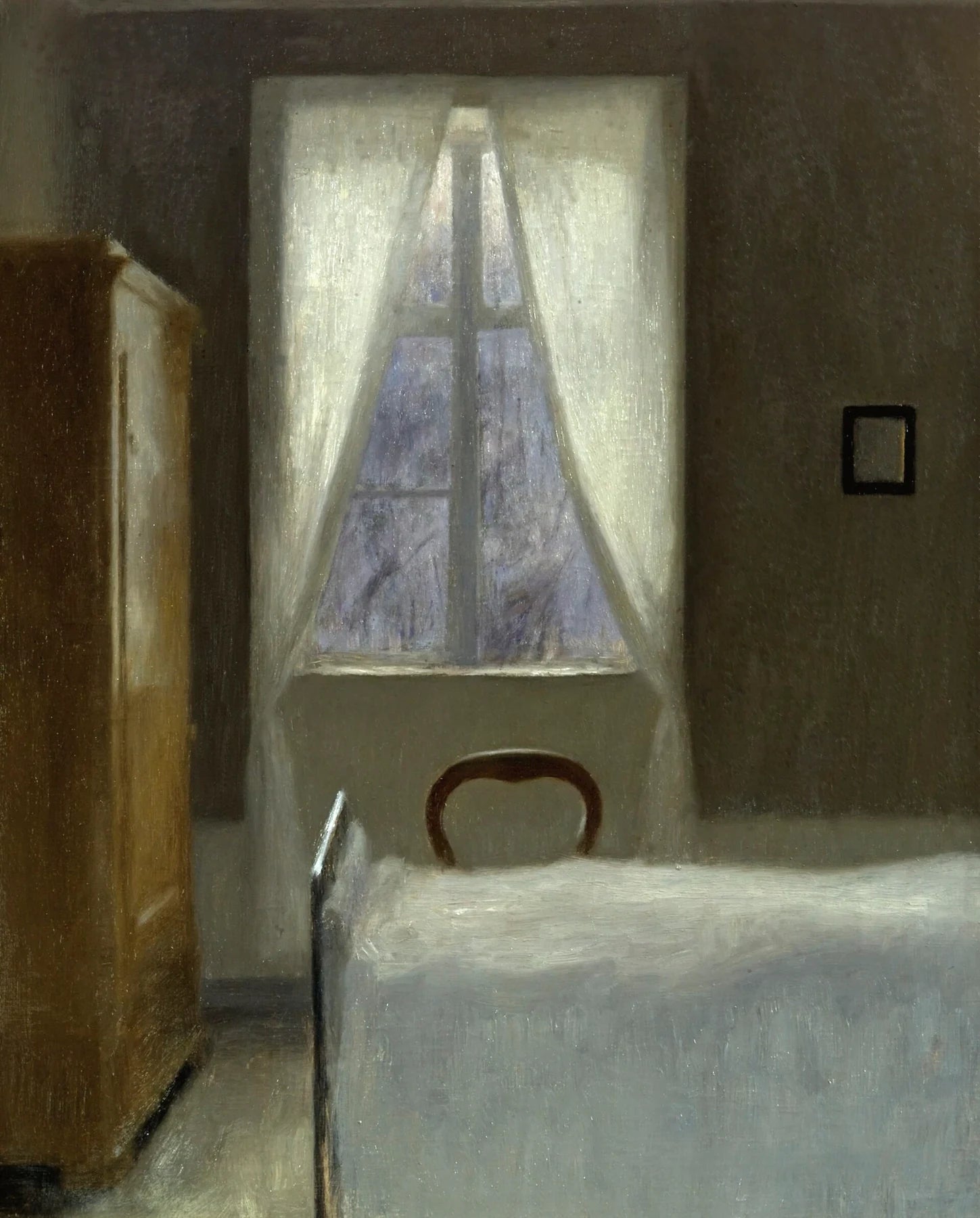 Intérieur, 1890, peinture de Vilhelm Hammershøi