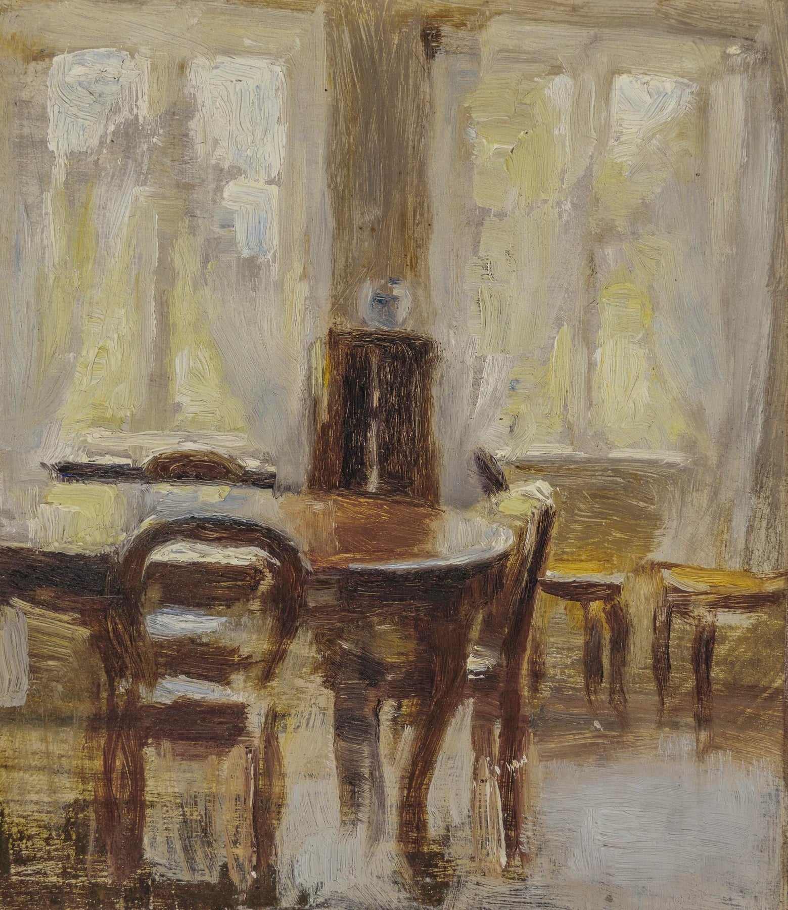 La Salle à manger de Frederiksberg Allé, peinture de Vilhelm Hammershøi