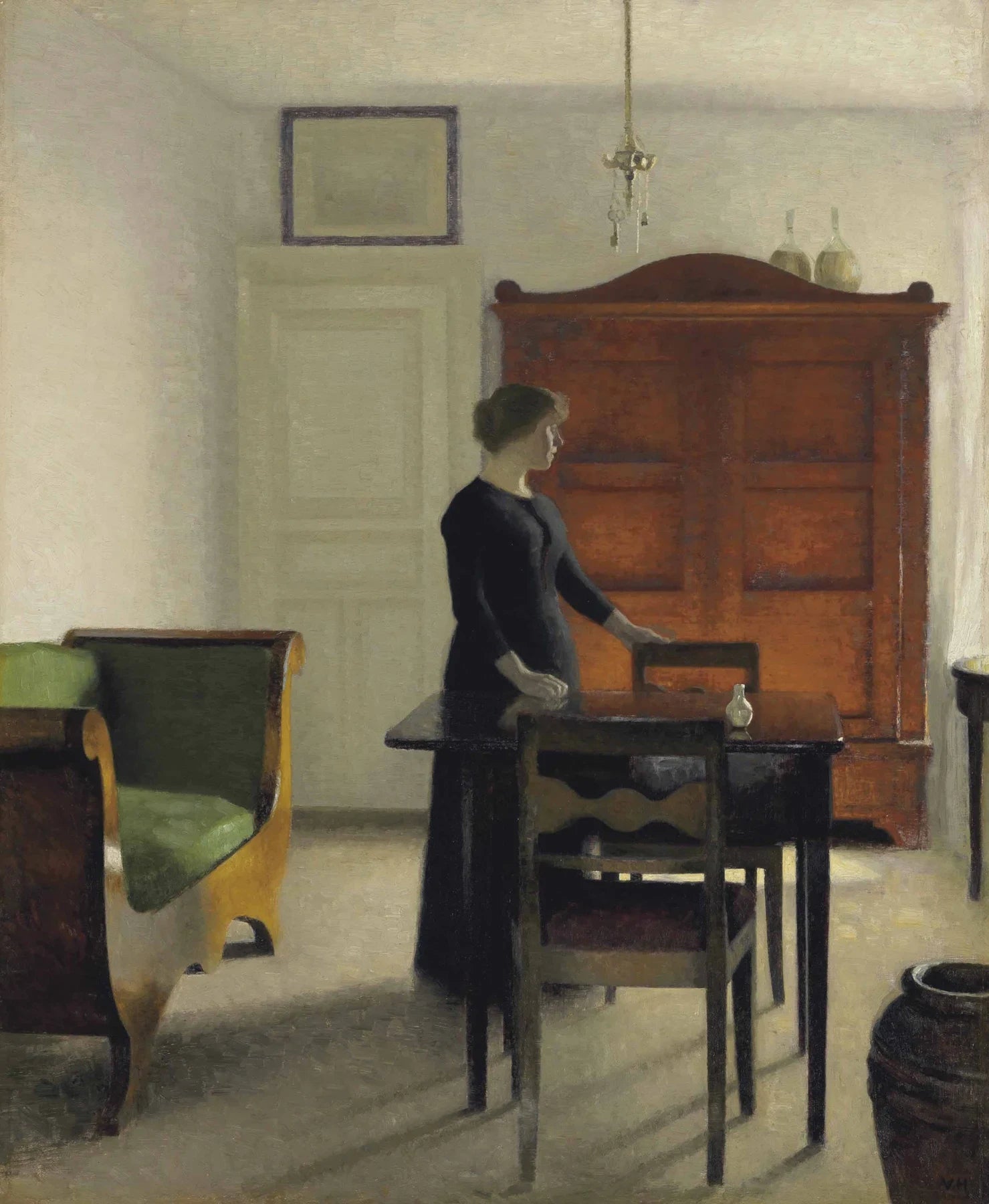 Le Salon, 1897, peinture de Vilhelm Hammershøi