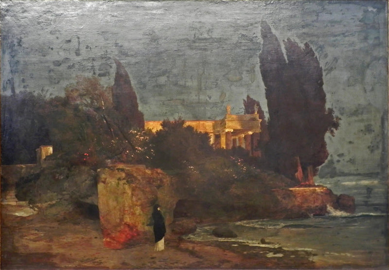 Villa junto al mar, versión I - Arnold Böcklin